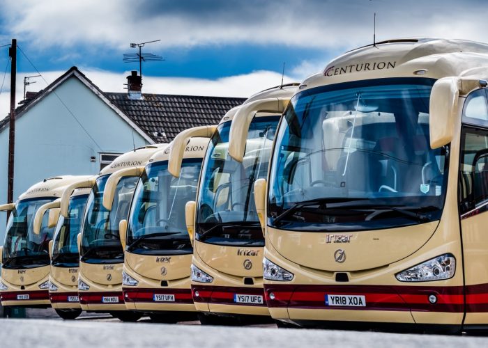 Centurion Travel Ltd current fleet of Irizar Integral Coaches
