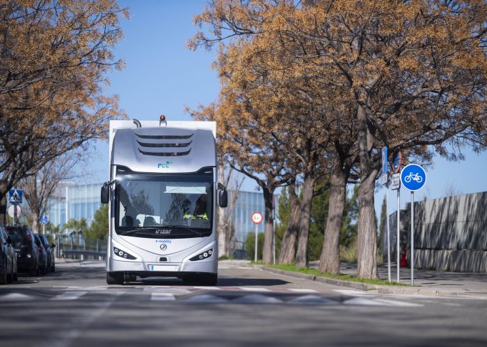 The Irizar ie truck leading the European Business Awards for the Environment