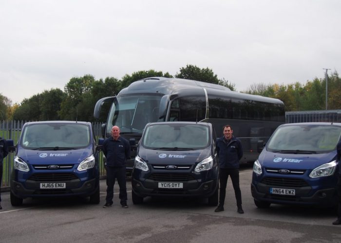 Gavin Brown (pictured centre right) joins fellow Field Service Engineers Jon Clark, Richard Covell and Darren Bradshaw
